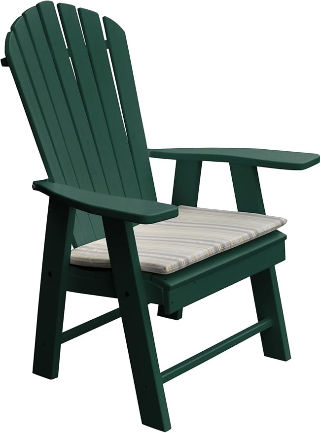 Furniture Barn USA Poly Upright Adirondack Chair, Turf Green