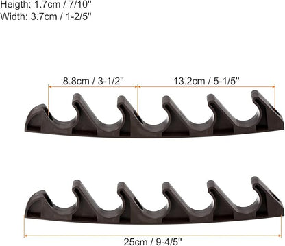 PATIKIL Chaise Adjustment Bracket, 2 Pack 5 Position Lawn Yard Multi Position Back Support Adjuster for Outdoor Lounge Patio, Brown