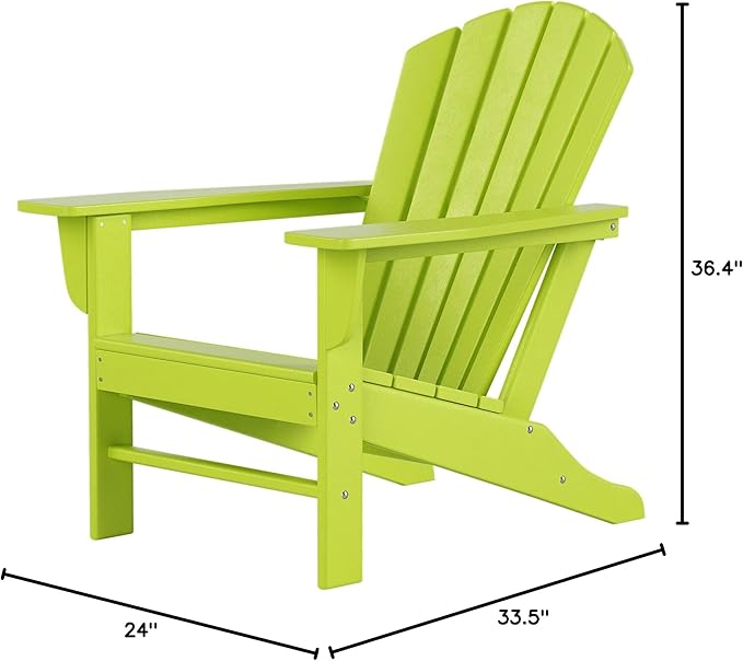 WestinTrends Dylan Outdoor Adirondack Chair (Set of 4), Lime