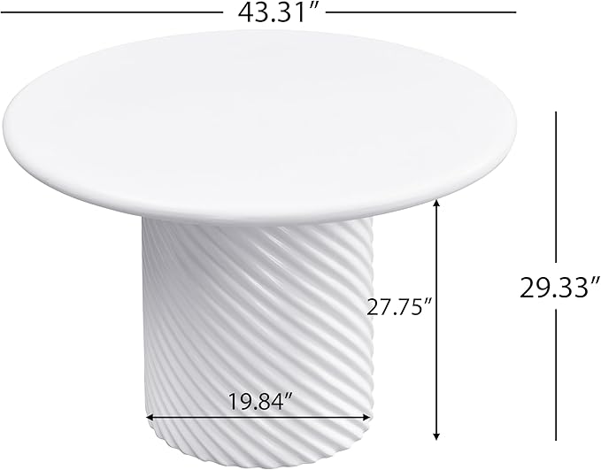 Christopher Knight Home Modern Roski 43" Round Outdoor Dining Table, Modern Patio Dining Table for 4 - Photo 2