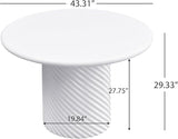 Christopher Knight Home Modern Roski 43" Round Outdoor Dining Table, Modern Patio Dining Table for 4 - Photo 2