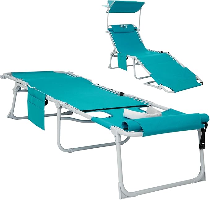 #WEJOY 3 in 1 Tanning Chair with Face Hole & Canopy - Photo 1
