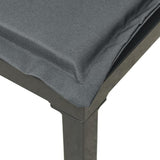 4-Piece Garden Lounge Set Black and Grey Modular Poly Rattan Outdoor Furniture with Cushions for Patio Balcony - Photo 7
