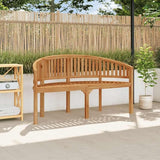vidaXL Teak Wood Banana Bench - Stylish 3-Seater Patio Garden Furniture with Durable Weather Resistance - Photo 2