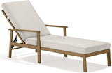 Outdoor Chaise Lounge, Aluminum Chaise Lounge Outdoor with Cushion, 6-Position Adjustable Pool Chaise Lounge Chairs - Photo 9