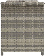 Garden Bench Grey Polyethylene Rattan Medium Garden Bench Yard Patio for Courtyard - Photo 6