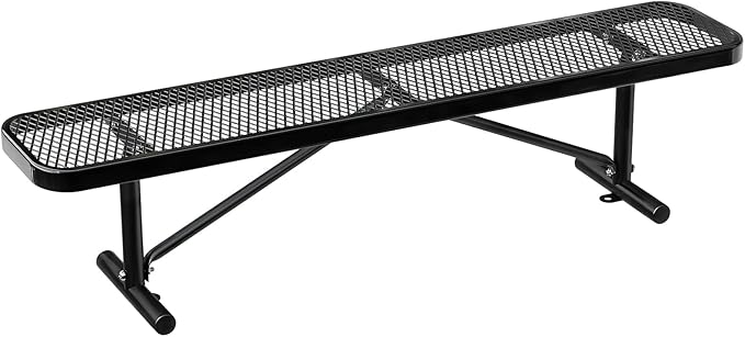 Ceridwen Park Benches for Weatherproof Commercial Outdoor Bench,Metal Frame Park Bench with Expanded Metal Mesh for Garden Bench,Rectangular Outdoor Benches for Outside Garden Lawn Yard Porch