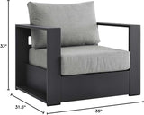 Modway Tahoe Aluminum Outdoor Patio Armchair in Gray Gray - Photo 9