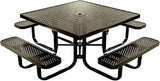 COATEDOUTDOORFURNITURE Heavy-Duty Portable Outdoor Kids Table with Umbrella Hole, Punched Steel Kids Picnic Table - Photo 1