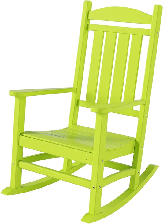 WestinTrends Malibu Outdoor/Patio Rocking Chair, Lime