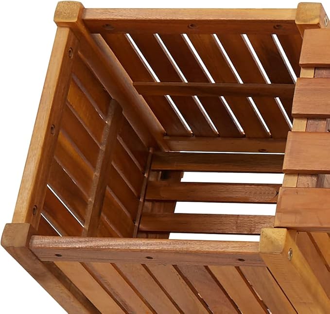(Fast Shipments) Outdoor Planter Box Bench Furniture for Garden, Patio, Backyard - Photo 5
