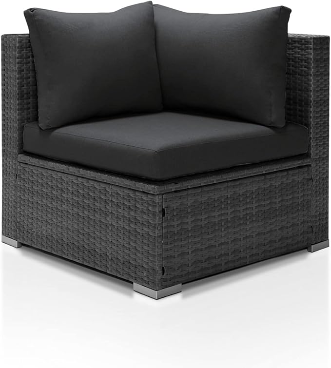 NICESOUL 29.3" High-Back Modern Luxury Patio Corner Sofa, Outdoor Furniture Piece Wide Deep Seat - Photo 1