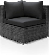 NICESOUL 29.3" High-Back Modern Luxury Patio Corner Sofa, Outdoor Furniture Piece Wide Deep Seat - Photo 1