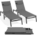 ONBRILL 2 PCS Chaise Lounge Chair Outdoor - Photo 9