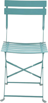 Carolina Chair & Table Bistro Set of 2 Foldable Outdoor Chairs - Elegant Powder Coated Metal Seat and Frame Folding - Photo 4