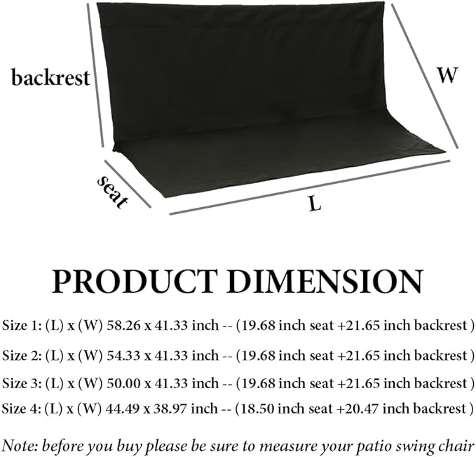 2/3 Seat Patio Swing Cover Chair Bench Replacement Covers Waterproof Heavy Duty Swing Seat Cover - Photo 2