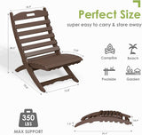 GREENVINES Folding-Xavier-Chairs Set of 4 | Wave | Portable Adirondack-Chair | HDPE Plastic | All Weather Fire-Pit Chair - Photo 2