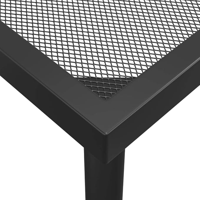 Patio Table Anthracite 65"x31.5"x28.3" Steel Mesh Outdoor Furniture Table - Photo 7