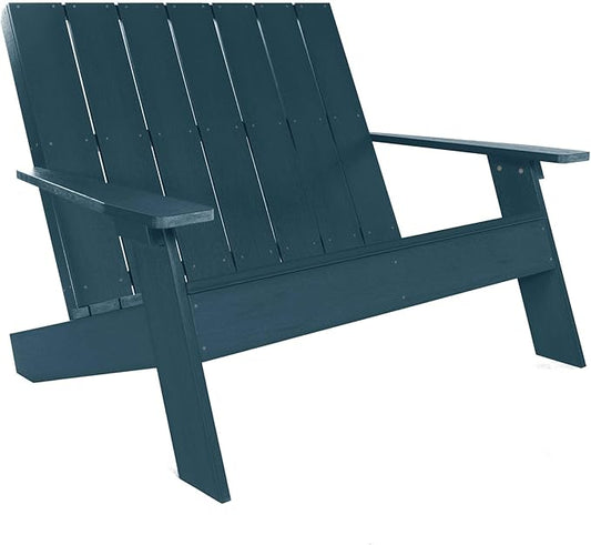 highwood Italica Modern Outdoor Adirondack Loveseat, Eucalyptus