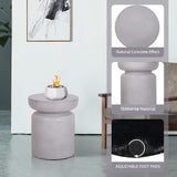 Afterglow Terrafab Concrete Look Side Table End Table Natural Decorative Garden Stools for Living Room Bedroom Patio - Photo 5