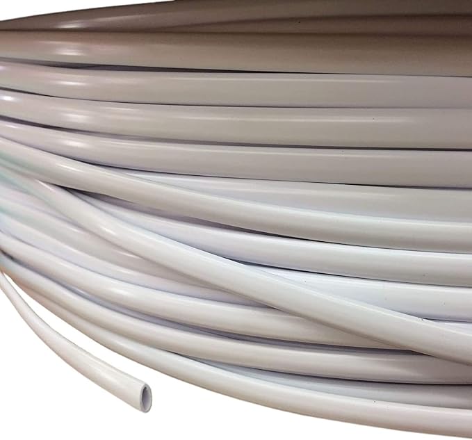 25' White Oval Vinyl Cord Spline Strapping Plastic Mid Century Retro to Repair Patio Furniture Beach Chair