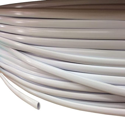25' White Oval Vinyl Cord Spline Strapping Plastic Mid Century Retro to Repair Patio Furniture Beach Chair