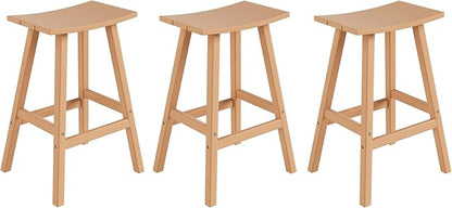 WestinTrends Malibu Malibu 29 Inch High Backless Seat Bar Stools (Set of 3), Teak