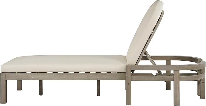 Merax Patio Chaise Lounge Chair Set of 2, Oversized Lounge Chair Outdoor with Adjustable 5 Positions - Photo 7