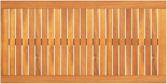 Solid Acacia Wood Coffee Table Rectangular Modern Minimalist Design Indoor Outdoor Use Durable Sturdy Construction Easy Maintenance
