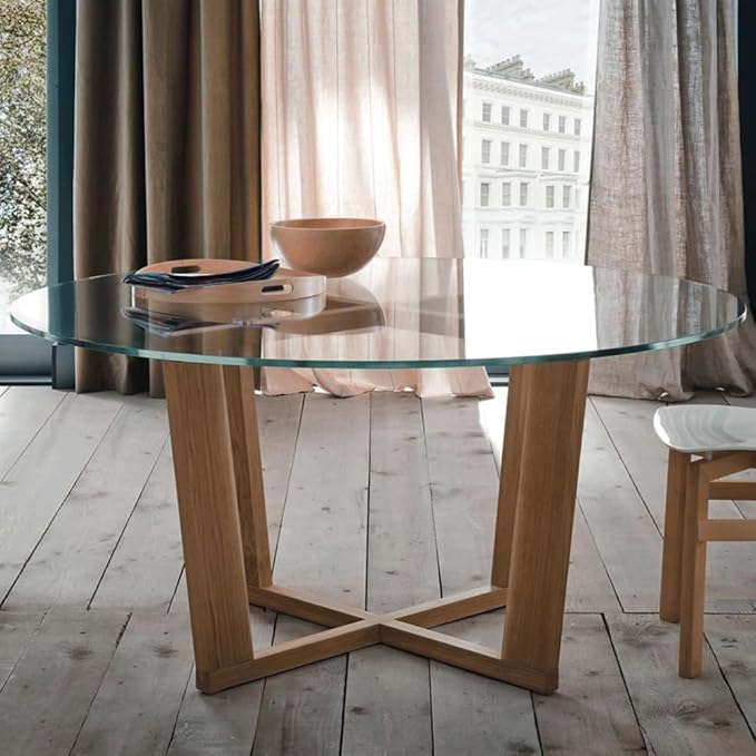 Dulles Glass 36 inch Round Glass Table Top - Tempered - 3/8" Thick Glass Surface, Safe Flat Polished - Photo 2
