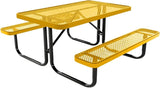COATEDOUTDOORFURNITURE Heavy-Duty Portable Outdoor Kids Table, Expanded Metal Kids Picnic Table - Photo 1