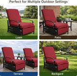 Kozyard Adjustable Outdoor Reclining Lounge Chair - Photo 7