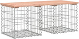 Garden Bench Wood Color, Silver Solid Douglas Fir Wood, Galvanized Steel Frame, 40.6" Outdoor Seating for Patio, Porch - Photo 3