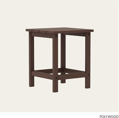 POLYWOOD ECT18MA Long Island 18" Side Table, Mahogany