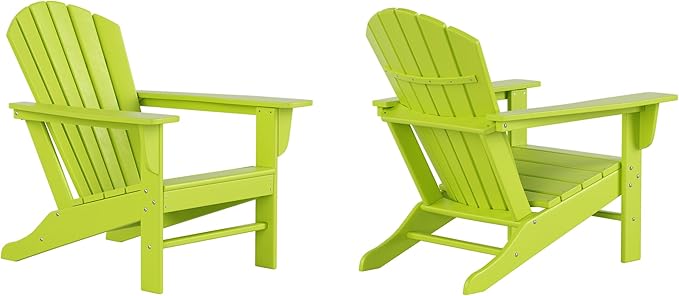 WestinTrends Dylan Outdoor Adirondack Chair (Set of 2), Lime