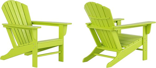 WestinTrends Dylan Outdoor Adirondack Chair (Set of 2), Lime
