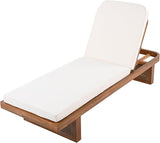 Merax Acacia Wood Chaise Lounge Chair Outdoor Set of 4, Patio Recliner with Adjustable Backrest and PE Rattan Design - Photo 4