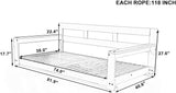 LUMISOL Twin Size Porch Swing Daybed Frame, Garden Porch Swing Bench Chair with 4 Hanging Ropes for Backyard Outdoor - Photo 2