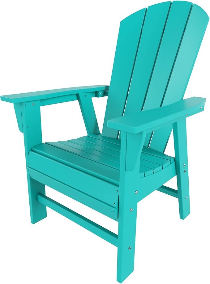 WO WESTIN OUTDOOR HDPE Laguna Adirondack Casual Patio Dining Chair,Turquoise