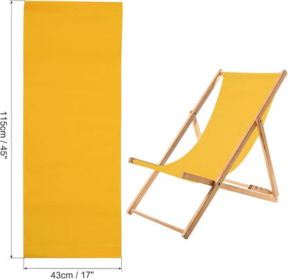 PATIKIL Beach Chair Replacement Fabric, 45 x 17 Sling Chair Replacement Oxford Cloth for Lounge, Reclining Patio, Camping, Yellow