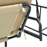 3-Person Convertible Garden Swing Bench, Outdoor Patio Porch Swing Bed with Canopy, Heavy-Duty Powder-Coated Steel Frame - Photo 9