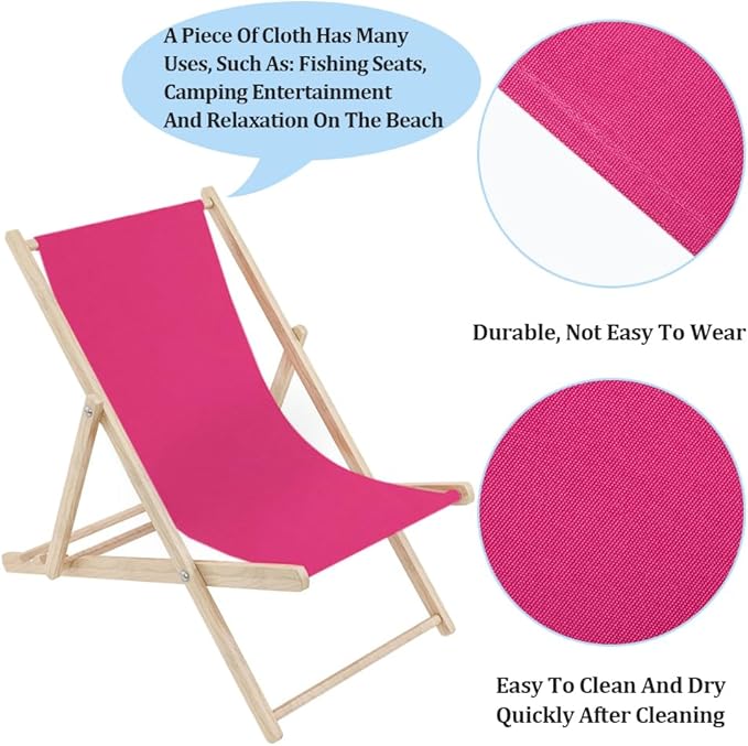GORGECRAFT 1pcs Beach Sling Chair Replacement Lawn Chair Webbing 435 * 1165mm Chair Oxford Cloth Outdoor Patio Foldable Chaise Lounge Chair Fabric for Sunbathing Garden Courtyard Beach Relaxation