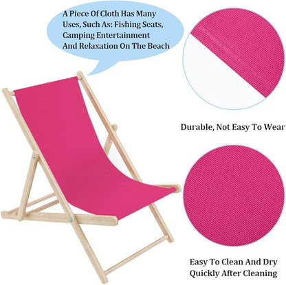 GORGECRAFT 1pcs Beach Sling Chair Replacement Lawn Chair Webbing 435 * 1165mm Chair Oxford Cloth Outdoor Patio Foldable Chaise Lounge Chair Fabric for Sunbathing Garden Courtyard Beach Relaxation