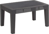 Flash Furniture Seneca Dark Gray Faux Rattan Coffee Table - Photo 1