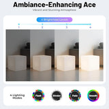 Cordless Square Cube Changing LED Color Light Up Stool, Outdoor Indoor Decor Garden Yard Party Chair - Photo 3