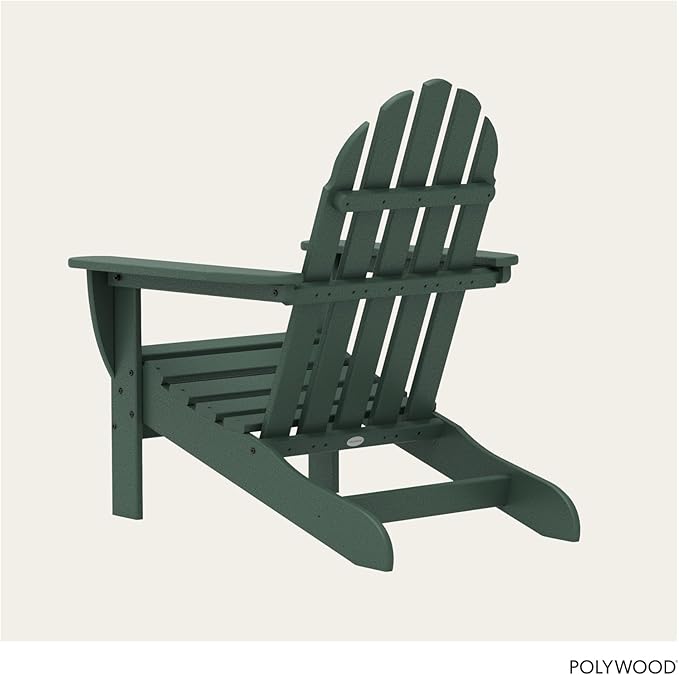 POLYWOOD AD4030GR Classic Outdoor Adirondack Chair, Green