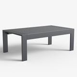 LayinSun Aluminum Outdoor Patio Coffee Table Modern Rectangle All-Aluminum End Table with Metal Frame - Photo 1