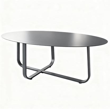 All-Weather Aluminum Outdoor Coffee Table | Modern & Durable Patio Furniture | Perfect for Balcony, Garden, and Poolside | Black (44.9 x 27.6 x 16.5 in)