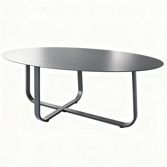 All-Weather Aluminum Outdoor Coffee Table | Modern & Durable Patio Furniture | Perfect for Balcony, Garden, and Poolside | Black (44.9 x 27.6 x 16.5 in)