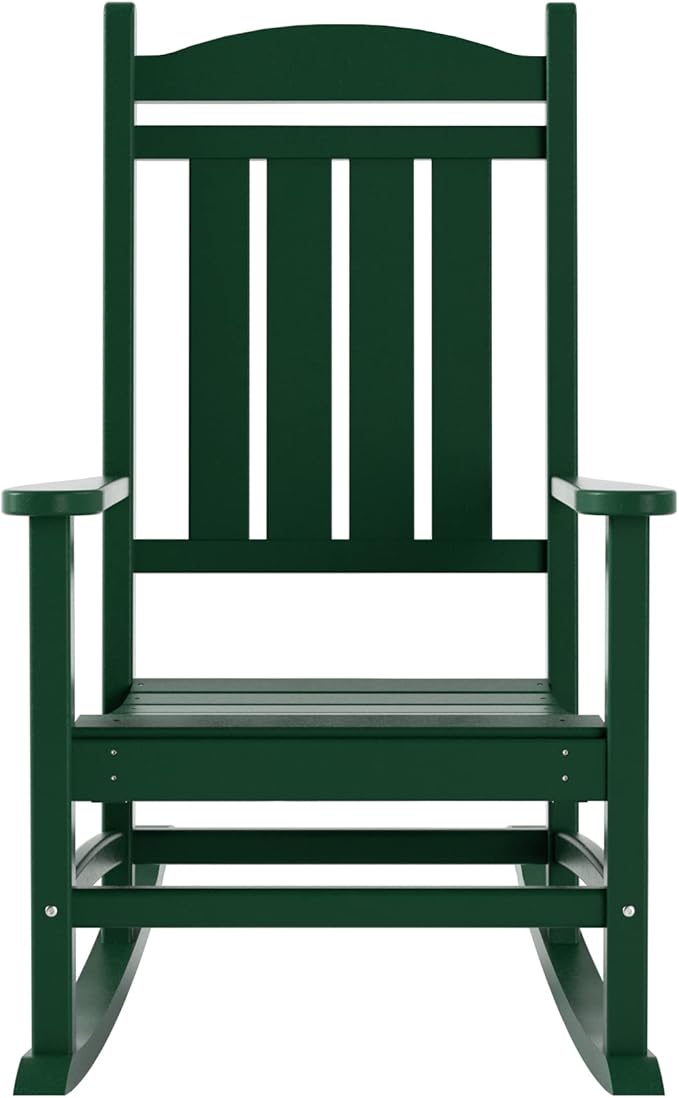 WestinTrends Malibu Outdoor/Patio Rocking Chair, Dark Green